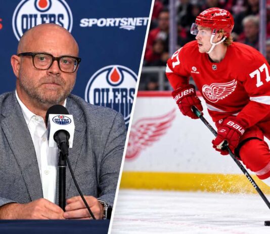 Edmonton Oilers GM Stan Bowman and Detroit Red Wings defenseman Simon Edvinsson featured in NHL trade rumors.