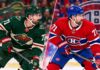 NHL News Today: DeBrincat’s $91 Million Deal Rocks Detroit as Trade Rumors Swirl Dylan Larkin pictured in Minnesota Wild and Montreal Canadiens jerseys in a split image highlighting NHL trade rumors surrounding the Detroit Red Wings captain.