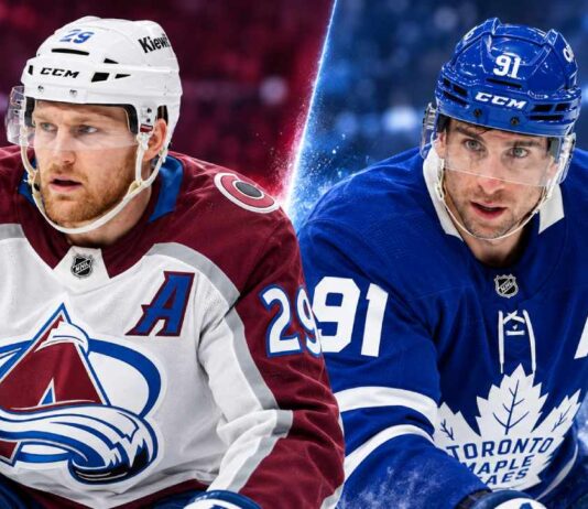 Nathan MacKinnon of the Colorado Avalanche and John Tavares of the Toronto Maple Leafs featured in October 17, 2026 NHL news, injury updates, NHL rumors and scores.