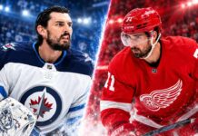 NHL News Today: Dylan Larkin’s Trade List Expands, Hellebuyck Deadline Looms and Rantanen Scores Hat Trick Connor Hellebuyck of the Winnipeg Jets and Dylan Larkin of the Detroit Red Wings featured in a split image highlighting the latest NHL news and trade rumors for October 21, 2026, as Hellebuyck's deadline approaches and Larkin expands his list of potential trade destinations.