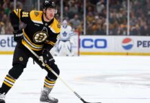 Maple Leafs Trade Rumors: Did Nikita Zadorov’s Agent Just Open the Door to Toronto? Boston Bruins defenceman Nikita Zadorov skates with the puck against the Toronto Maple Leafs amid NHL trade rumors sparked by comments from his agent, Dan Milstein.