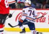 Oilers Trade Rumors: Could Philadelphia’s Nightmare Start Finally Make Owen Tippett Available? Owen Tippett pictured in an Edmonton Oilers away jersey in a trade rumor concept image as Edmonton considers the Philadelphia Flyers winger amid Philadelphia's 0-5-2 start.