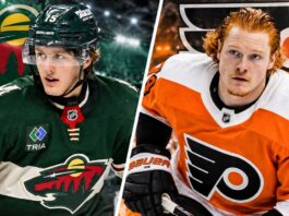 Charlie Stramel of the Minnesota Wild and Owen Tippett of the Philadelphia Flyers featured in NHL trade rumors involving a potential prospect and first-round draft pick return.