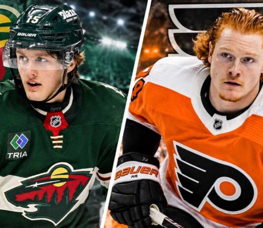 Charlie Stramel of the Minnesota Wild and Owen Tippett of the Philadelphia Flyers featured in NHL trade rumors involving a potential prospect and first-round draft pick return.