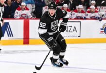 Patrik Laine to the Los Angeles Kings? Insider Reveals LA’s Interest Patrik Laine wearing a Los Angeles Kings home jersey and black helmet in a conceptual image illustrating NHL free-agent signing rumors linking him to LA in 2026.