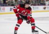 Quinn Hughes Trade Rumors Take a New Turn After Devils’ Blockbuster Quinn Hughes pictured in a New Jersey Devils home jersey as NHL trade rumors link the Minnesota Wild defenseman to New Jersey following the Connor Hellebuyck blockbuster trade.