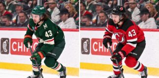 Quinn Hughes to Devils? Minnesota Wild Star Drops Major Hint About His Future Quinn Hughes in a Minnesota Wild home jersey alongside a digitally edited New Jersey Devils uniform as NHL trade rumors and contract extension speculation surround his future.