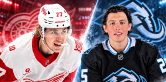 Simon Edvinsson of the Detroit Red Wings and Caleb Desnoyers of the Utah Mammoth featured in NHL trade rumors surrounding a potential blockbuster deal.