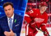 Simon Edvinsson Trade Rumors Intensify: Friedman Says Talks Are Picking Up Elliotte Friedman and Detroit Red Wings defenseman Simon Edvinsson in a split image highlighting the latest NHL trade rumors and reported trade discussions.