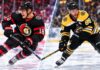 Ottawa Senators vs. Boston Bruins Fantasy Hockey Prediction: Players to Watch, Score Pick & How to Watch Tim Stützle of the Ottawa Senators and David Pastrnak of the Boston Bruins featured ahead of their October 5, 2026 fantasy hockey matchup.