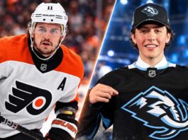Travis Konecny of the Philadelphia Flyers and Caleb Desnoyers of the Utah Mammoth featured in NHL trade rumors surrounding a potential blockbuster trade between Philadelphia and Utah.