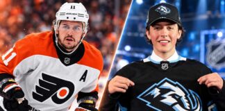 Travis Konecny of the Philadelphia Flyers and Caleb Desnoyers of the Utah Mammoth featured in NHL trade rumors surrounding a potential blockbuster trade between Philadelphia and Utah.